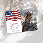 Convites Bandeira Americana 4 de julho Retirada Fotográfica<br><div class="desc">Celebrar uma carreira militar distinta e o espírito do patriotismo com nosso Patriótico Bandeira Americana 4 de julho, Convite para Retirada de Fotos do Exército! Este convite honra o serviço do aposentado ao seu país e marca a transição para um novo capítulo na vida. Adorada com a icônica bandeira americana...</div>