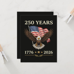 Convites Bandeira Americana Águia 250 Anos 1776 2026