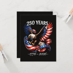 Convites Bandeira Americana Águia de Aniversário de 250 Ano