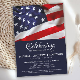 Convites Bandeira Americana: Celebração Da Vida