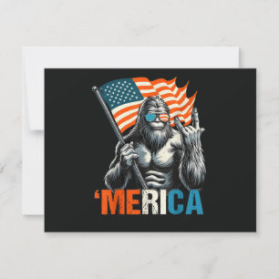 Convites Bandeira Americana da Rocha Bigfoot Merica