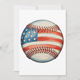 Convites Bandeira Americana de Beisebol Aniversário de 250