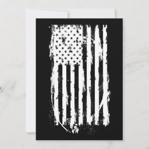 Convites Bandeira Americana Distressed Branco