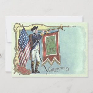 Convites Bandeira Americana do Soldado Revolucionário da G