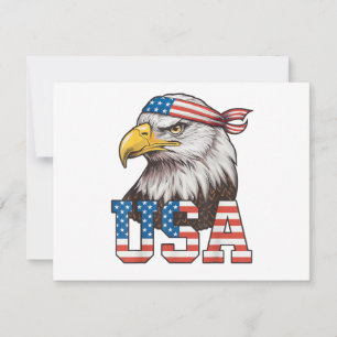 Convites Bandeira Americana EUA Homens Mulheres Crianças Ág