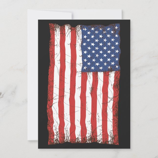 Convites bandeira americana vintage  (Frente)