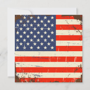 Convites Bandeira Americana Vintage