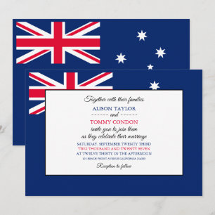Convites Bandeira Australiana, Bandeira do Casamento da Aus
