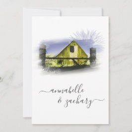 Convites *~* Bandeira Barn American RSVP QR AR19 Casamento