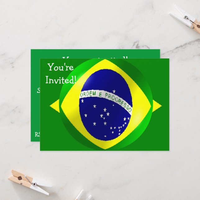 Convites Bandeira brasileira em qualquer ocasião (Frente/Verso In Situ)