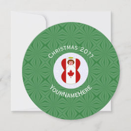 Convites Bandeira Canadense Anjo Natal Personalizado