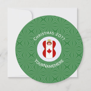 Convites Bandeira Canadense Anjo Natal Personalizado