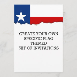 Convites Bandeira clássica do estado de Texas