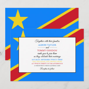 Convites Bandeira Congolesa, Bandeira do Casamento da RDC