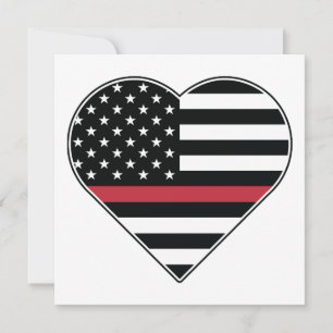 Convites Bandeira Coração Linha Vermelha