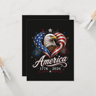 Convites Bandeira da América Águia 250 Anos 250º Aniversári