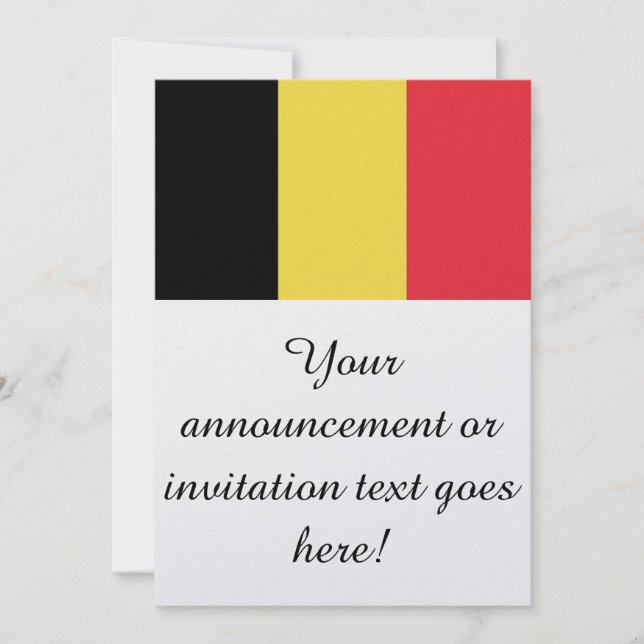 Convites Bandeira da Bélgica (Frente)