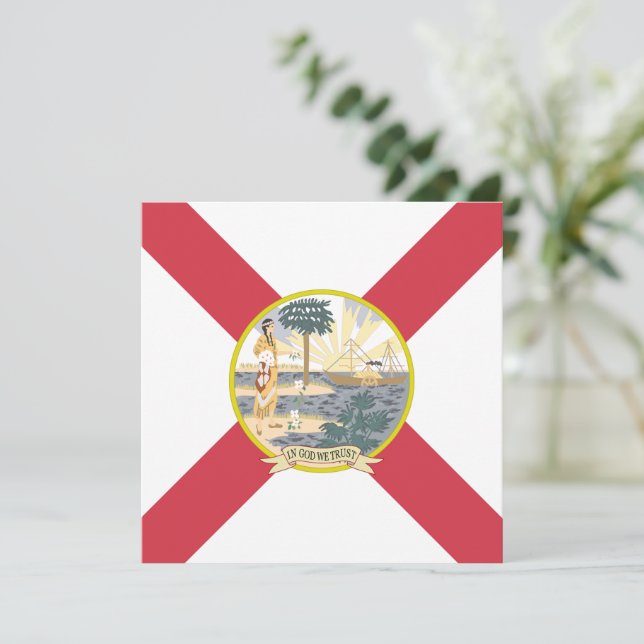 Convites Bandeira da Flórida: O Estado do Sol dos Floridian (Em pé/Frente)