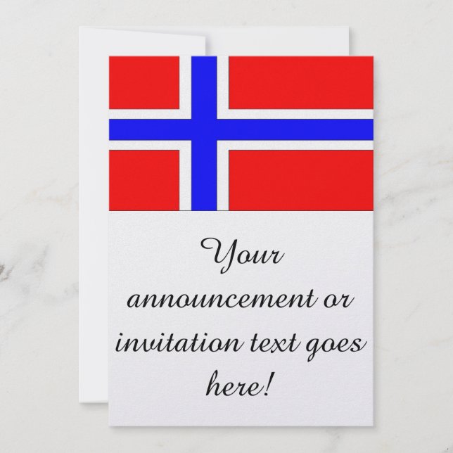 Convites Bandeira da Noruega (Frente)