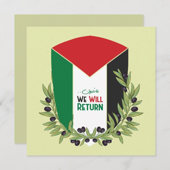 Convites Bandeira da Palestina e Ramos Olivais (Frente/Verso)