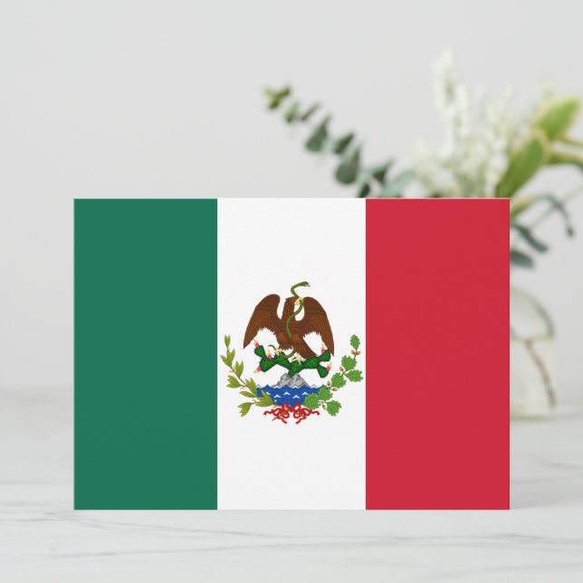 Convites Bandeira da República Mexicana: 1824-1835, Papais  (Em pé/Frente)