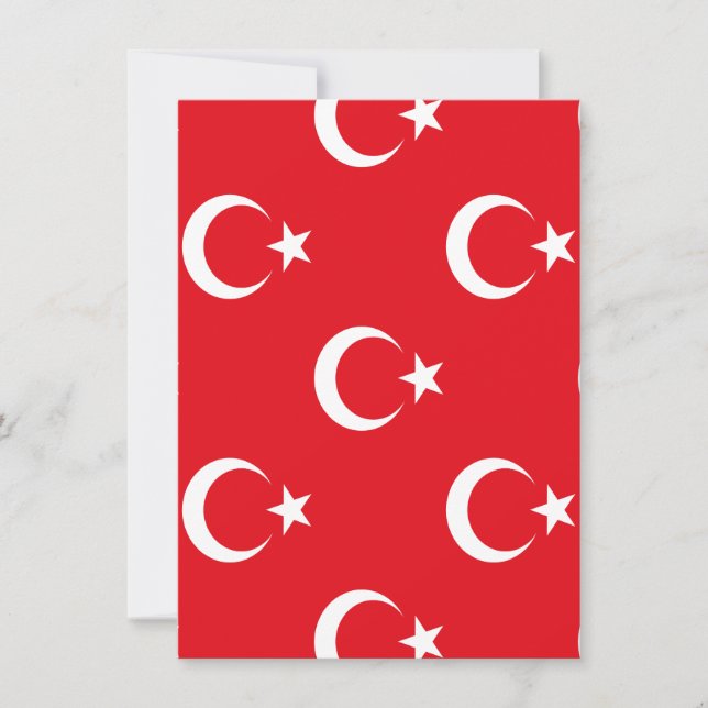 Convites Bandeira da Turquia (Frente)