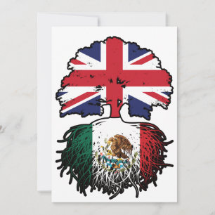 Convites Bandeira das Raízes da Árvore no Reino Unido mexic