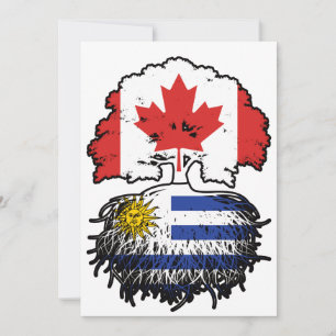Convites Bandeira das Raízes das Árvores do Canadá Uruguai