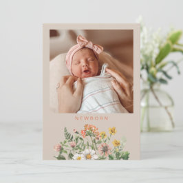 Convites Bandeira de 1º Ano de Flor Selvagem | Flor selvage