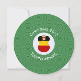 Convites Bandeira de Anjo Alemão Natal Personalizado 