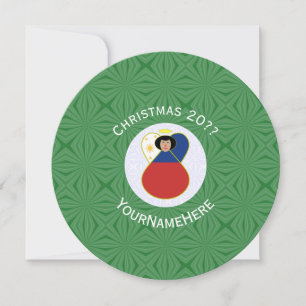 Convites Bandeira de Anjo Filipino Natal Personalizar Redon
