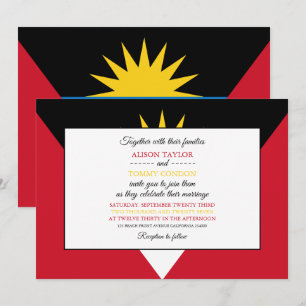 Convites Bandeira de Antígua e Barbuda, Casamento de Antígu