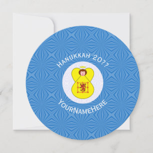 Convites Bandeira de Hanukkah do Anjo do Leão Rampante Esco
