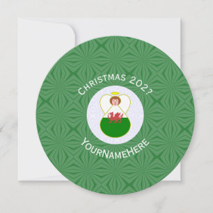 Convites Bandeira de Natal do Anjo Galês Personalizada