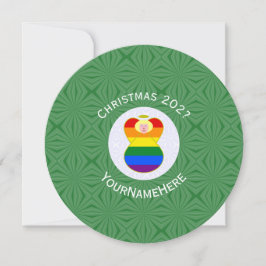 Convites Bandeira de Natal do Anjo Loiro Orgulho Gay Person