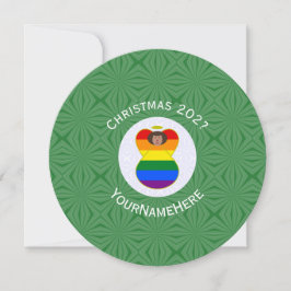 Convites Bandeira de Natal do Orgulho Gay Anjo de Pele More