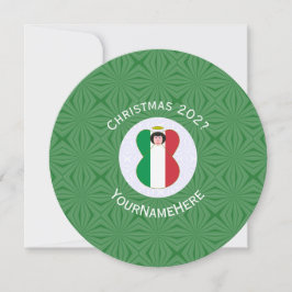 Convites Bandeira de Natal Personalizada Anjo Italiano
