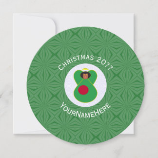 Convites Bandeira de Natal Personalizada de Anjo de Banglad