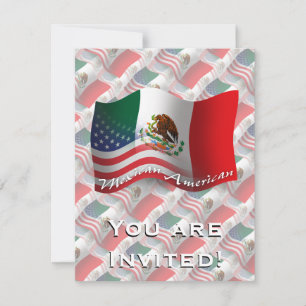 Convites Bandeira de ondas mexicana-americana