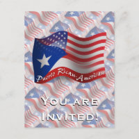 Bandeira de ondulação Rican-Americana de Puerto