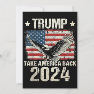 Convites Bandeira de Trump 2024 toma a América de volta hom