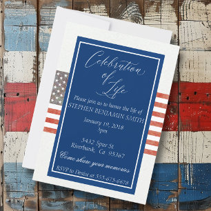 Convites Bandeira de Veterano de Serviço Memorial de Celebr