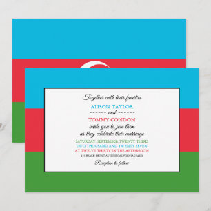 Convites Bandeira do Azerbaijão, Bandeira do Casamento Azer