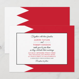 Convites Bandeira do Bahrein, Bandeira do Casamento do Bahr