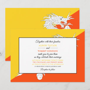 Convites Bandeira do Butão, Bandeira do Casamento do Butão
