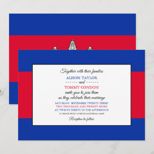 Convites Bandeira do Camboja: Casamento com Bandeira do Cam