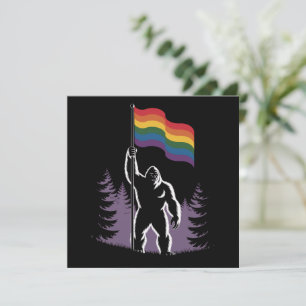 Convites Bandeira do Novo Orgulho Progressivo LGBTQ Bigfoot