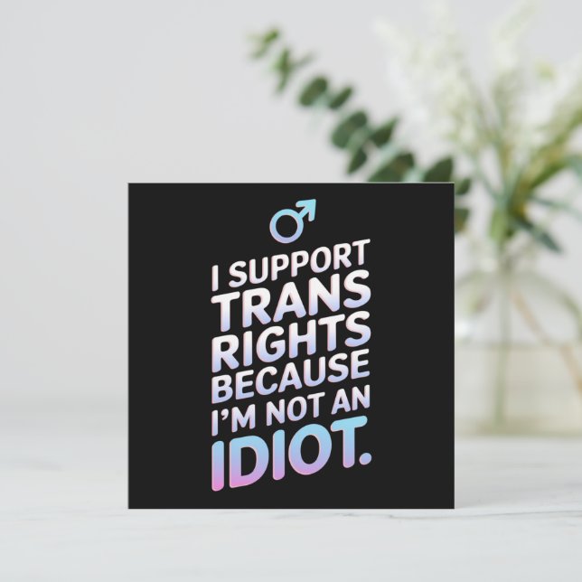 Convites Bandeira do Orgulho Trans Aliado de Suporte  (Em pé/Frente)