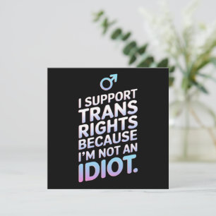 Convites Bandeira do Orgulho Trans Aliado de Suporte 