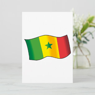 Convites Bandeira do Senegal Orgulho Senegalês Verde Amarel
